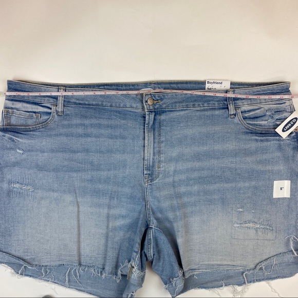Old Navy Boyfriend Mid-Rise Jean Shorts size 26 Plus NWT - Picture 5 of 8